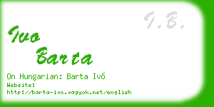 ivo barta business card
